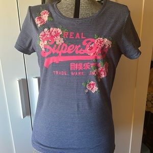 SuperDry Floral Graphic T-shirt NWOT 10